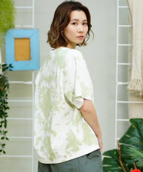 ROXY(ロキシー)の「ROXY/ロキシー 半袖Tシャツ タイダイ柄 ハート RST242614T(Tシャツ/カットソー・レディース・ピンク系その他/グリーン系その他/ブラック系その他・L/M)」の14枚目の写真