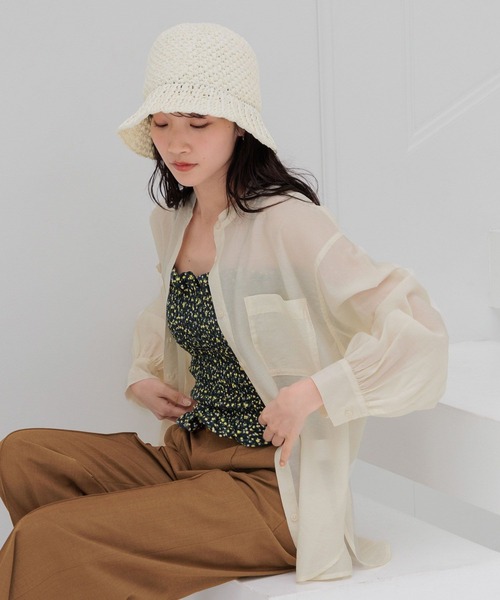 LOWRYS FARM(ローリーズファーム)の「ペーパークロシェHAT 994248(ハット・レディース・ベージュ/アイボリー/ブラウン・FREE)」の18枚目の写真