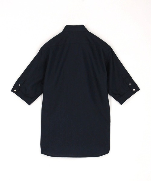 HIDEAWAYS NICOLE(ハイダウェイニコル)の「ストレッチサーフクロススタンドシャツ(シャツ/ブラウス・メンズ・ネイビー/ホワイト・MEDIUM/LARGE/X-LARGE)」の12枚目の写真