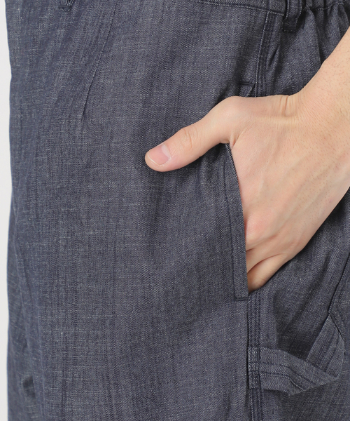 JOURNAL STANDARD relume(ジャーナルスタンダード レリューム)の「SPORTCLAD / スポーツクラッド 別注 シャンブレーペインターパンツ(デニムパンツ・メンズ・ネイビー/ダークブルー/ブラックミックス・SMALL/LARGE/MEDIUM)」の5枚目の写真
