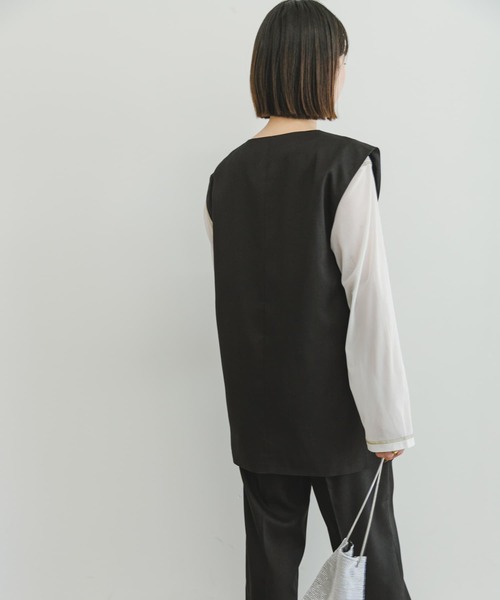 ITEMS URBANRESEARCH（アイテムズ アーバンリサーチ）の「ジレ×パンツセット（パンツドレス・レディース・カーキ/ブラック・FREE）」の11枚目の写真