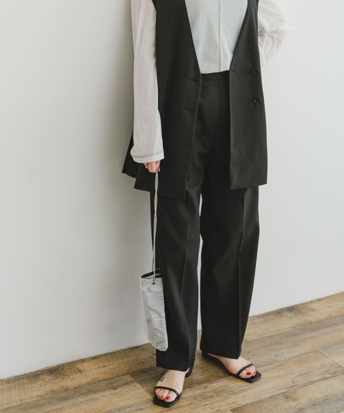 ITEMS URBANRESEARCH（アイテムズ アーバンリサーチ）の「ジレ×パンツセット（パンツドレス・レディース・カーキ/ブラック・FREE）」の12枚目の写真