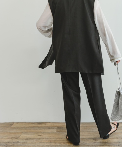 ITEMS URBANRESEARCH（アイテムズ アーバンリサーチ）の「ジレ×パンツセット（パンツドレス・レディース・カーキ/ブラック・FREE）」の16枚目の写真