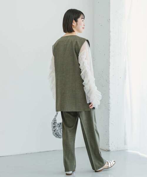 ITEMS URBANRESEARCH（アイテムズ アーバンリサーチ）の「ジレ×パンツセット（パンツドレス・レディース・カーキ/ブラック・FREE）」の20枚目の写真