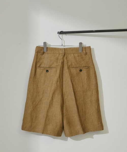 SALON adam et rope'（サロン アダム エ ロペ）の「【洗える】リネンハーフパンツ/ショートパンツ（その他パンツ・レディース・ブラック/ベージュ系その他・S/M）」の3枚目の写真