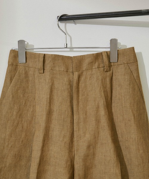 SALON adam et rope'（サロン アダム エ ロペ）の「【洗える】リネンハーフパンツ/ショートパンツ（その他パンツ・レディース・ブラック/ベージュ系その他・S/M）」の4枚目の写真