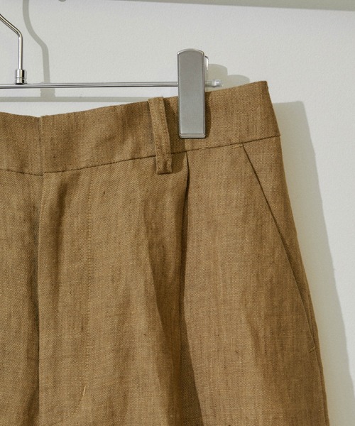 SALON adam et rope'（サロン アダム エ ロペ）の「【洗える】リネンハーフパンツ/ショートパンツ（その他パンツ・レディース・ブラック/ベージュ系その他・S/M）」の5枚目の写真