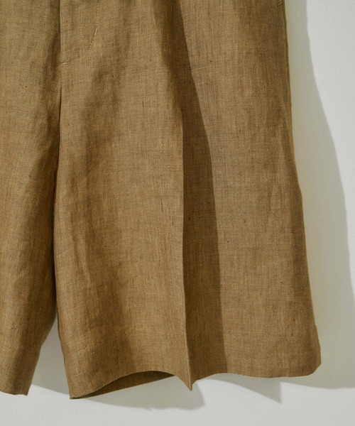 SALON adam et rope'（サロン アダム エ ロペ）の「【洗える】リネンハーフパンツ/ショートパンツ（その他パンツ・レディース・ブラック/ベージュ系その他・S/M）」の6枚目の写真