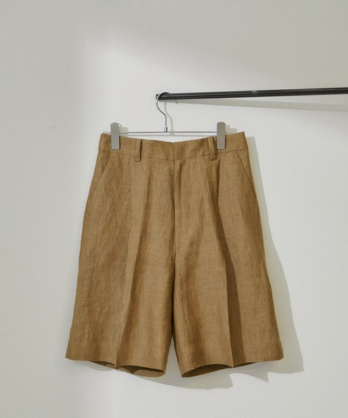 SALON adam et rope'（サロン アダム エ ロペ）の「【洗える】リネンハーフパンツ/ショートパンツ（その他パンツ・レディース・ブラック/ベージュ系その他・S/M）」の22枚目の写真