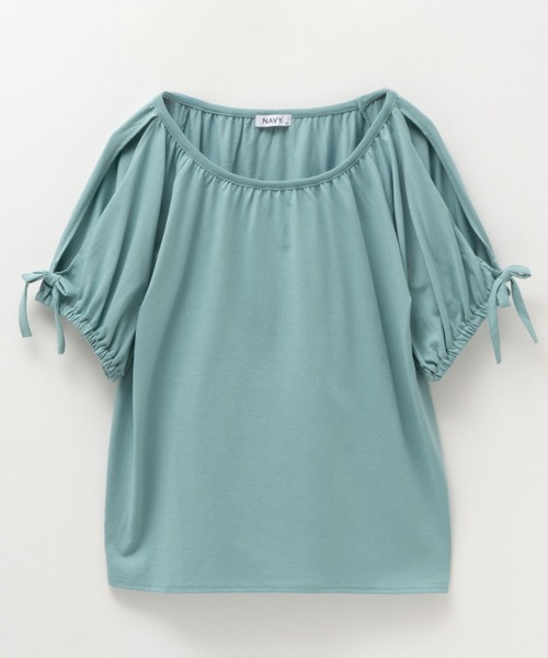 NAVY(ネイビー)の「NAVY 冷感 肩あきデザインプルオーバー(Tシャツ/カットソー・キッズ・チャコールグレー/グリーン系その他/ピンク系その他・120/160/150/140/130)」の2枚目の写真