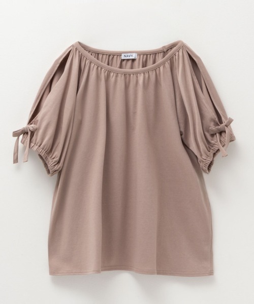 NAVY(ネイビー)の「NAVY 冷感 肩あきデザインプルオーバー(Tシャツ/カットソー・キッズ・チャコールグレー/グリーン系その他/ピンク系その他・120/160/150/140/130)」の3枚目の写真