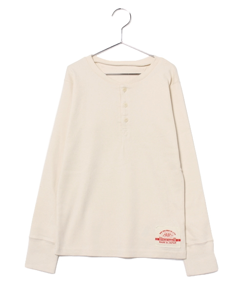 One deux boo(ワンドゥーブー)の「ヘンリ-ネック長袖Tee(Tシャツ/カットソー・キッズ・レッド/グレー/ナチュラル・150/140)」の2枚目の写真