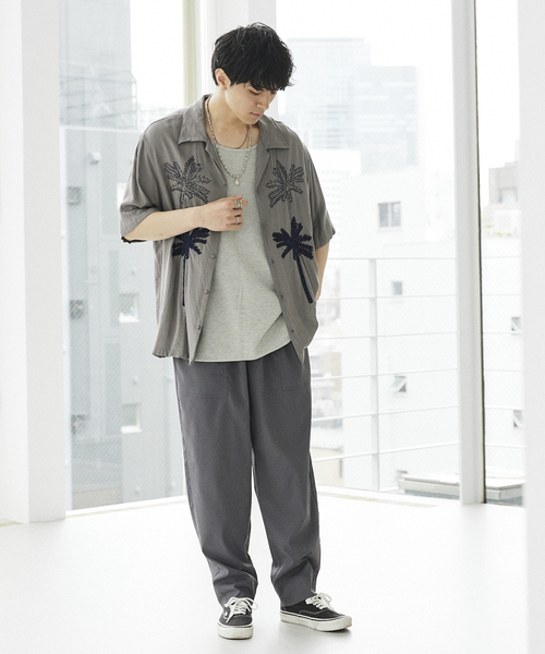 JOURNAL STANDARD relume（ジャーナルスタンダード　レリューム）の「AIRLY DOTS サッカーイージーベイカーパンツ（その他パンツ・メンズ・グレー/ブラック/ネイビー・MEDIUM/LARGE）」の7枚目の写真