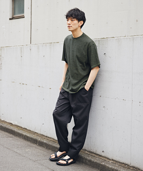 JOURNAL STANDARD relume（ジャーナルスタンダード　レリューム）の「AIRLY DOTS サッカーイージーベイカーパンツ（その他パンツ・メンズ・グレー/ブラック/ネイビー・MEDIUM/LARGE）」の4枚目の写真