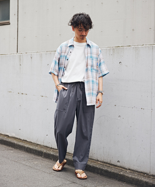 JOURNAL STANDARD relume（ジャーナルスタンダード　レリューム）の「AIRLY DOTS サッカーイージーベイカーパンツ（その他パンツ・メンズ・グレー/ブラック/ネイビー・MEDIUM/LARGE）」の14枚目の写真