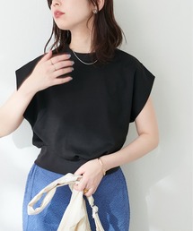 natural couture | 【WEB限定】きれいめポンチフレンチスリーブTOPS(タンクトップ)