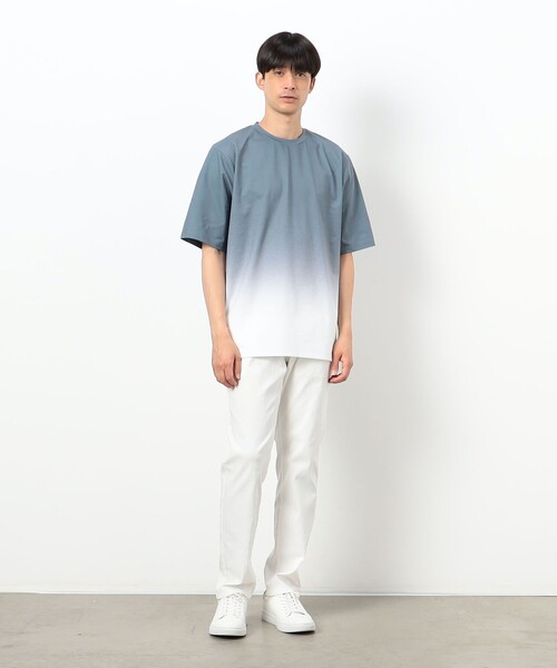 COMME CA ISM(コムサイズム)の「カラーグラデーション プリント Tシャツ(Tシャツ/カットソー・メンズ・ネイビー/グレー/ブラック・MEDIUM/LARGE)」の4枚目の写真