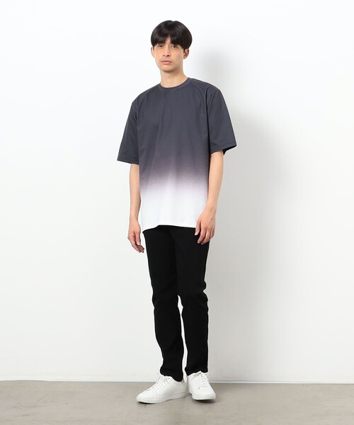 COMME CA ISM(コムサイズム)の「カラーグラデーション プリント Tシャツ(Tシャツ/カットソー・メンズ・ネイビー/グレー/ブラック・MEDIUM/LARGE)」の6枚目の写真