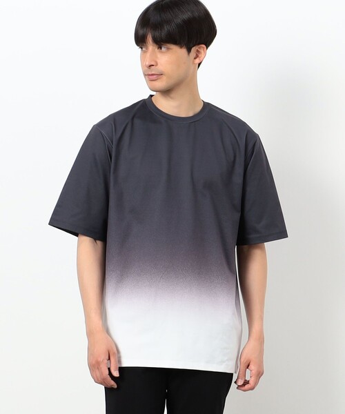 COMME CA ISM(コムサイズム)の「カラーグラデーション プリント Tシャツ(Tシャツ/カットソー・メンズ・ネイビー/グレー/ブラック・MEDIUM/LARGE)」の7枚目の写真