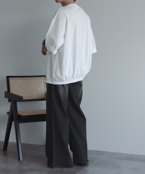 epnok（エプノック）の「ロールアップコクーンTee（Tシャツ/カットソー・メンズ・ブラック/モスグリーン/オフホワイト・MEDIUM/LARGE）」の12枚目の写真