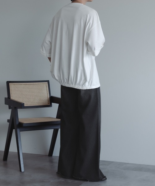 epnok（エプノック）の「ロールアップコクーンTee（Tシャツ/カットソー・メンズ・ブラック/モスグリーン/オフホワイト・MEDIUM/LARGE）」の13枚目の写真