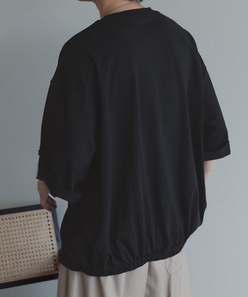 epnok（エプノック）の「ロールアップコクーンTee（Tシャツ/カットソー・メンズ・ブラック/モスグリーン/オフホワイト・MEDIUM/LARGE）」の17枚目の写真