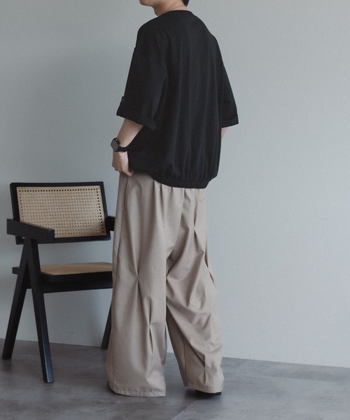 epnok（エプノック）の「ロールアップコクーンTee（Tシャツ/カットソー・メンズ・ブラック/モスグリーン/オフホワイト・MEDIUM/LARGE）」の22枚目の写真