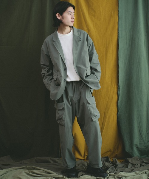 Universal Style Wear（ユニバーサルスタイルウェア）の「Universal Style Wear Tec ユーティリティー パンツ（カーゴパンツ・メンズ・ブラック/スモーキーグリーン系・MEDIUM/LARGE/X-LARGE）」の3枚目の写真