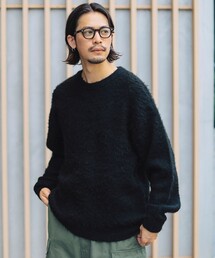 ダブル ジャカード モヘヤ ニット