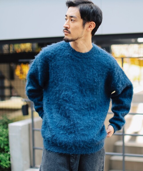 B:MING by BEAMS（ビーミングバイビームス）の「ダブル ジャカード モヘヤ ニット（ニット/セーター・メンズ・ブラック/オリーブ/ネイビー・SMALL/MEDIUM/LARGE/X-LARGE）」の14枚目の写真