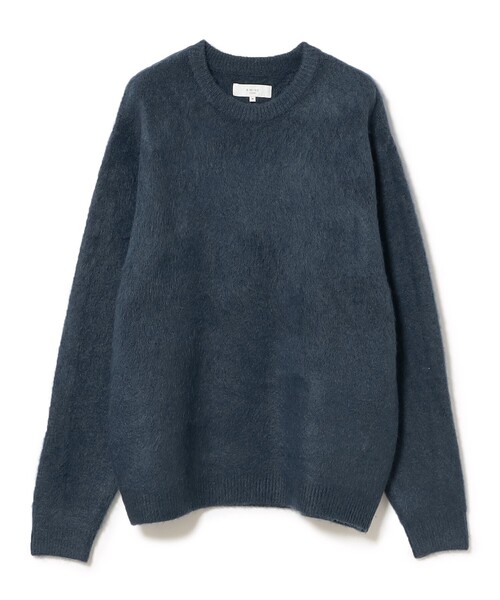 B:MING by BEAMS（ビーミングバイビームス）の「ダブル ジャカード モヘヤ ニット（ニット/セーター・メンズ・ブラック/オリーブ/ネイビー・SMALL/MEDIUM/LARGE/X-LARGE）」の3枚目の写真