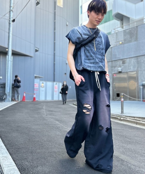 人気【DankeSchon/ダンケシェーン】PIGMENT SPRAY ノースリーブ LHP｜DankeSchon/ダンケシェーン/PIGMENT SPRAY NS WORD