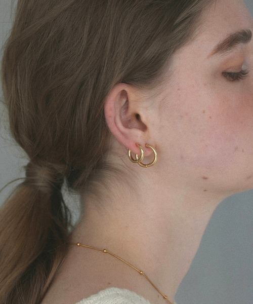 CENE（セネ）の「【CENE】セネ/ワンタッチループイヤリング(small)（イヤリング・レディース・ゴールド/シルバー/ピンクゴールド・FREE）」の6枚目の写真