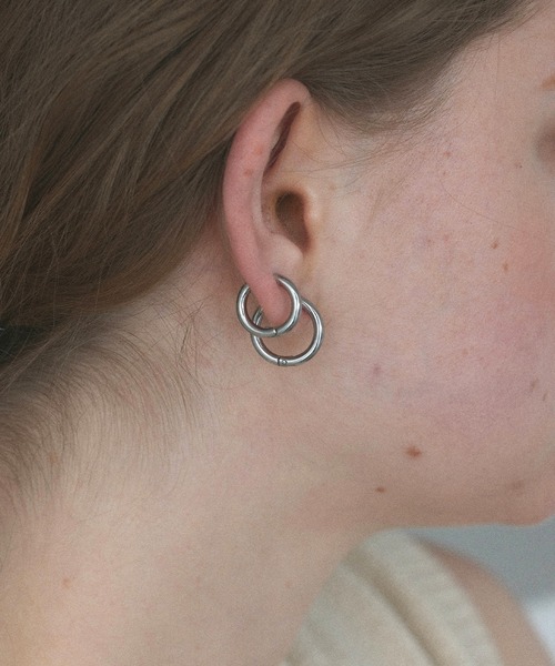 CENE（セネ）の「【CENE】セネ/ワンタッチループイヤリング(small)（イヤリング・レディース・ゴールド/シルバー/ピンクゴールド・FREE）」の4枚目の写真