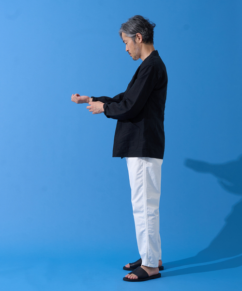 EDIFICE(エディフィス)の「BUREAU (ビューロー) LINEN CAMARGUE JACKET(テーラードジャケット・メンズ・ブラック/ネイビー・MEDIUM/LARGE)」の4枚目の写真