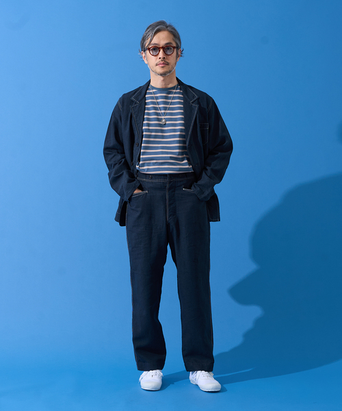 EDIFICE(エディフィス)の「BUREAU (ビューロー) LINEN CAMARGUE JACKET(テーラードジャケット・メンズ・ブラック/ネイビー・MEDIUM/LARGE)」の6枚目の写真