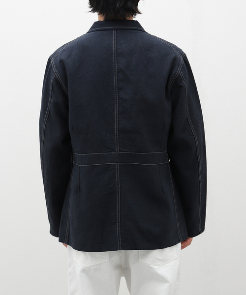 EDIFICE(エディフィス)の「BUREAU (ビューロー) LINEN CAMARGUE JACKET(テーラードジャケット・メンズ・ブラック/ネイビー・MEDIUM/LARGE)」の13枚目の写真