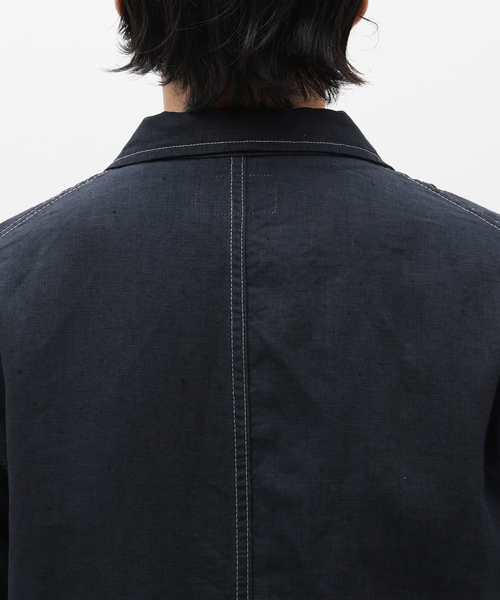 EDIFICE(エディフィス)の「BUREAU (ビューロー) LINEN CAMARGUE JACKET(テーラードジャケット・メンズ・ブラック/ネイビー・MEDIUM/LARGE)」の15枚目の写真