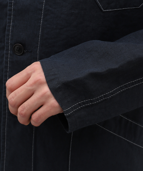 EDIFICE(エディフィス)の「BUREAU (ビューロー) LINEN CAMARGUE JACKET(テーラードジャケット・メンズ・ブラック/ネイビー・MEDIUM/LARGE)」の17枚目の写真