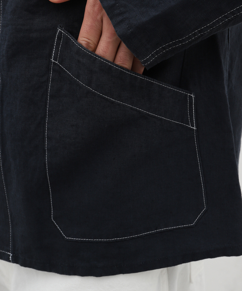 EDIFICE(エディフィス)の「BUREAU (ビューロー) LINEN CAMARGUE JACKET(テーラードジャケット・メンズ・ブラック/ネイビー・MEDIUM/LARGE)」の18枚目の写真