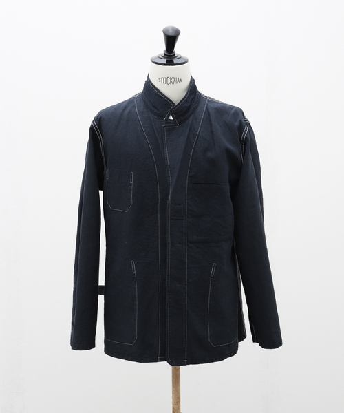 EDIFICE(エディフィス)の「BUREAU (ビューロー) LINEN CAMARGUE JACKET(テーラードジャケット・メンズ・ブラック/ネイビー・MEDIUM/LARGE)」の22枚目の写真