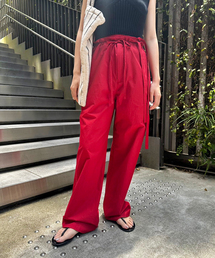 【VERSO/ヴェルソ】Strap Cotton Pants