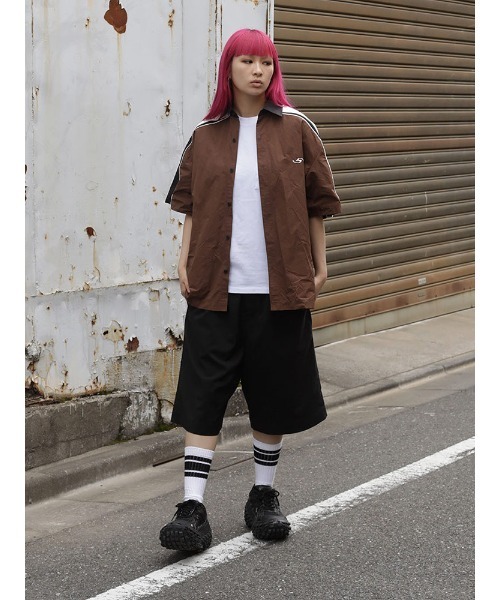 SAKAZEN(サカゼン)の「【ワンサイズ展開】 90s ロゴ刺繍 オーバーサイズ ボーリング 半袖 シャツ SB-8645(シャツ/ブラウス・メンズ・ブルー/ブラウン・LL)」の20枚目の写真