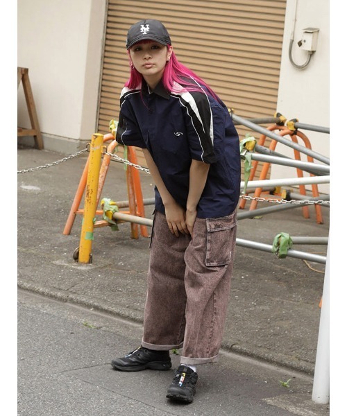 SAKAZEN(サカゼン)の「【ワンサイズ展開】 90s ロゴ刺繍 オーバーサイズ ボーリング 半袖 シャツ SB-8645(シャツ/ブラウス・メンズ・ブルー/ブラウン・LL)」の9枚目の写真