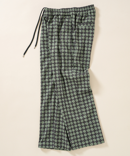 417 EDIFICE（フォーワンセブンエディフィス）の「プリントジャージーイージーパンツ（その他パンツ・メンズ・ベージュ/グリーン/Red/ブラック・MEDIUM/LARGE）」の3枚目の写真