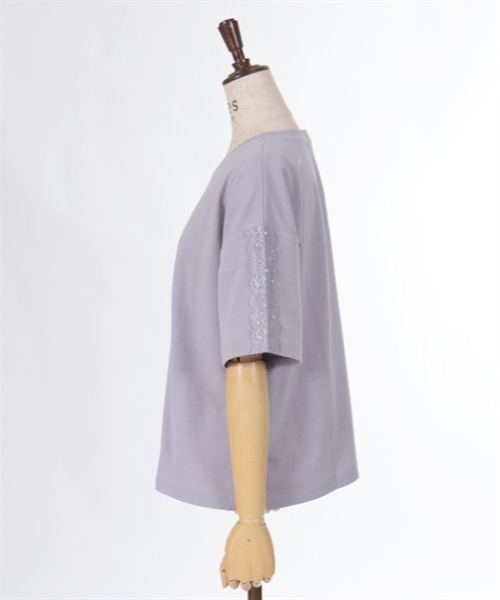 axes femme（アクシーズファム）の「星空プリント吸水速乾Ｔシャツ（Tシャツ/カットソー・レディース・ラベンダー/ネイビー/ブルーグリーン/ホワイト・FREE）」の8枚目の写真