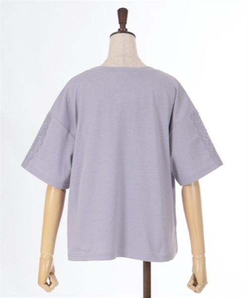 axes femme（アクシーズファム）の「星空プリント吸水速乾Ｔシャツ（Tシャツ/カットソー・レディース・ラベンダー/ネイビー/ブルーグリーン/ホワイト・FREE）」の7枚目の写真