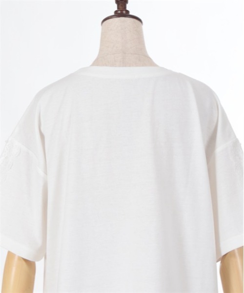 axes femme（アクシーズファム）の「星空プリント吸水速乾Ｔシャツ（Tシャツ/カットソー・レディース・ラベンダー/ネイビー/ブルーグリーン/ホワイト・FREE）」の21枚目の写真