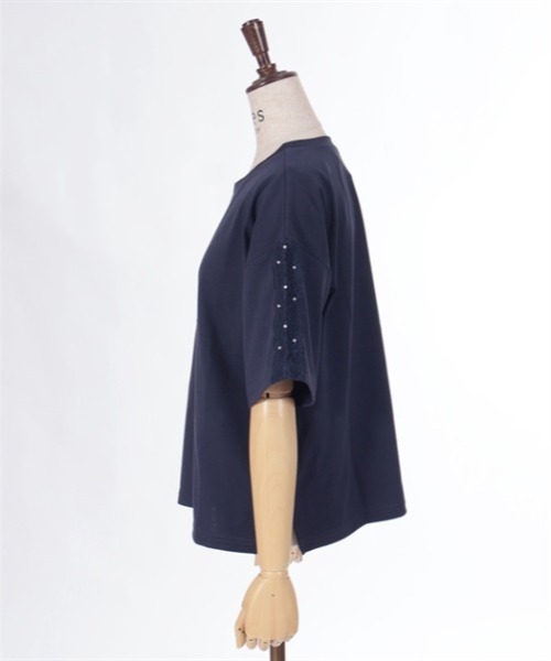 axes femme（アクシーズファム）の「星空プリント吸水速乾Ｔシャツ（Tシャツ/カットソー・レディース・ラベンダー/ネイビー/ブルーグリーン/ホワイト・FREE）」の18枚目の写真