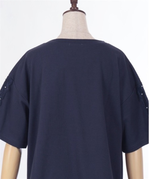 axes femme（アクシーズファム）の「星空プリント吸水速乾Ｔシャツ（Tシャツ/カットソー・レディース・ラベンダー/ネイビー/ブルーグリーン/ホワイト・FREE）」の14枚目の写真